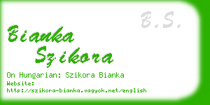 bianka szikora business card